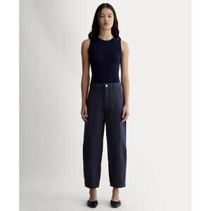 Everlane Women's Utility Barrel Pant in Navy, Size 8, Cotton/Twill